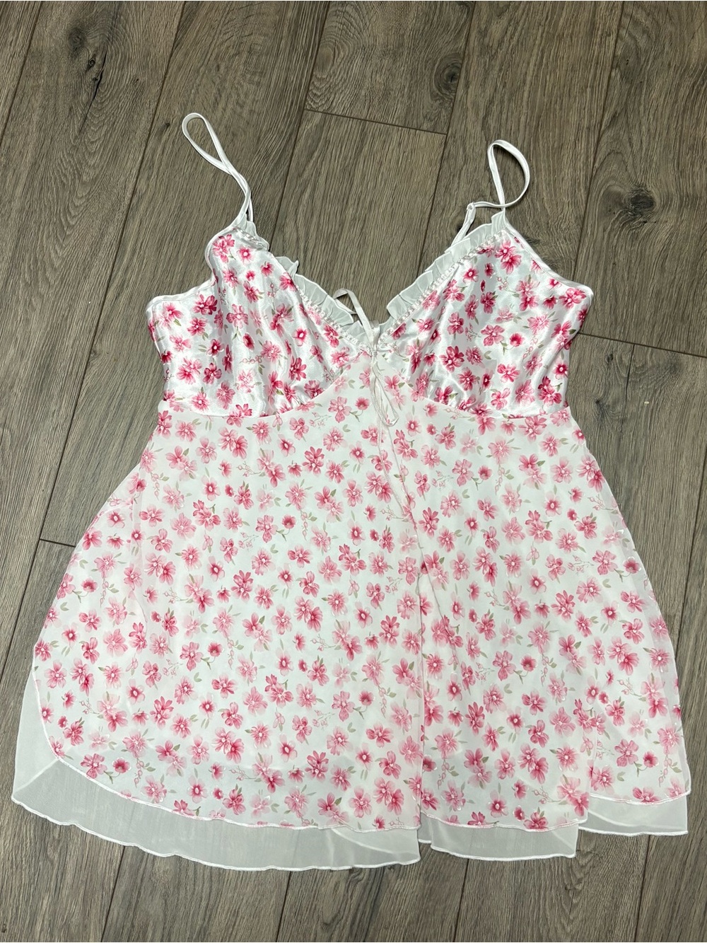 Floral mini tank top vintage cami slip